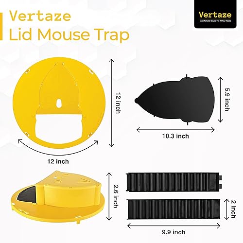 Miniatura 5 de Bucket Lid Mouse Trap, Mouse Trap Bucket - Mouse Traps Indoor for Home - Auto Reset, Multi Catch, Reusable 5 Gallon Bucket Lid Rat Traps Indoor