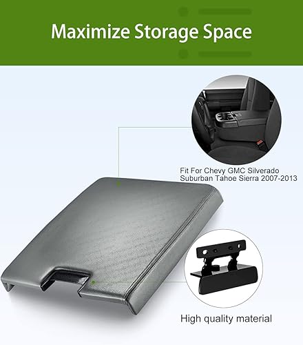 Miniatura 2 de UMISHI Tapa de consola central de repuesto compatible con Chevy, GMC, Cadillac - 2007-2013 - Silverado 1500, Avalanche, Tahoe, Suburban, Sierra