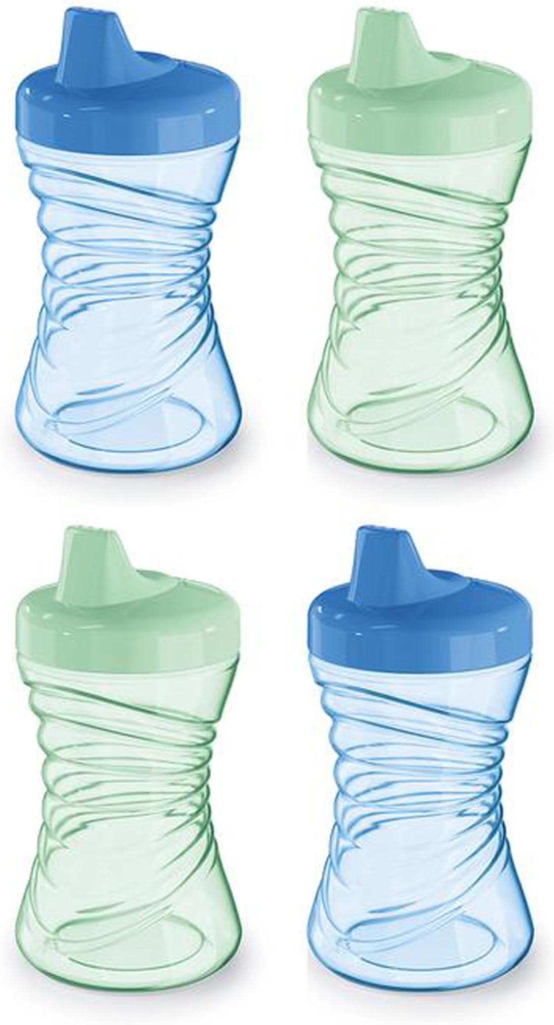 Fun Grips Hard Spout Sippy Cup, 10 oz. | Easy to Hold, BPA Free, Spill Proof Toddler Cup, 4pk