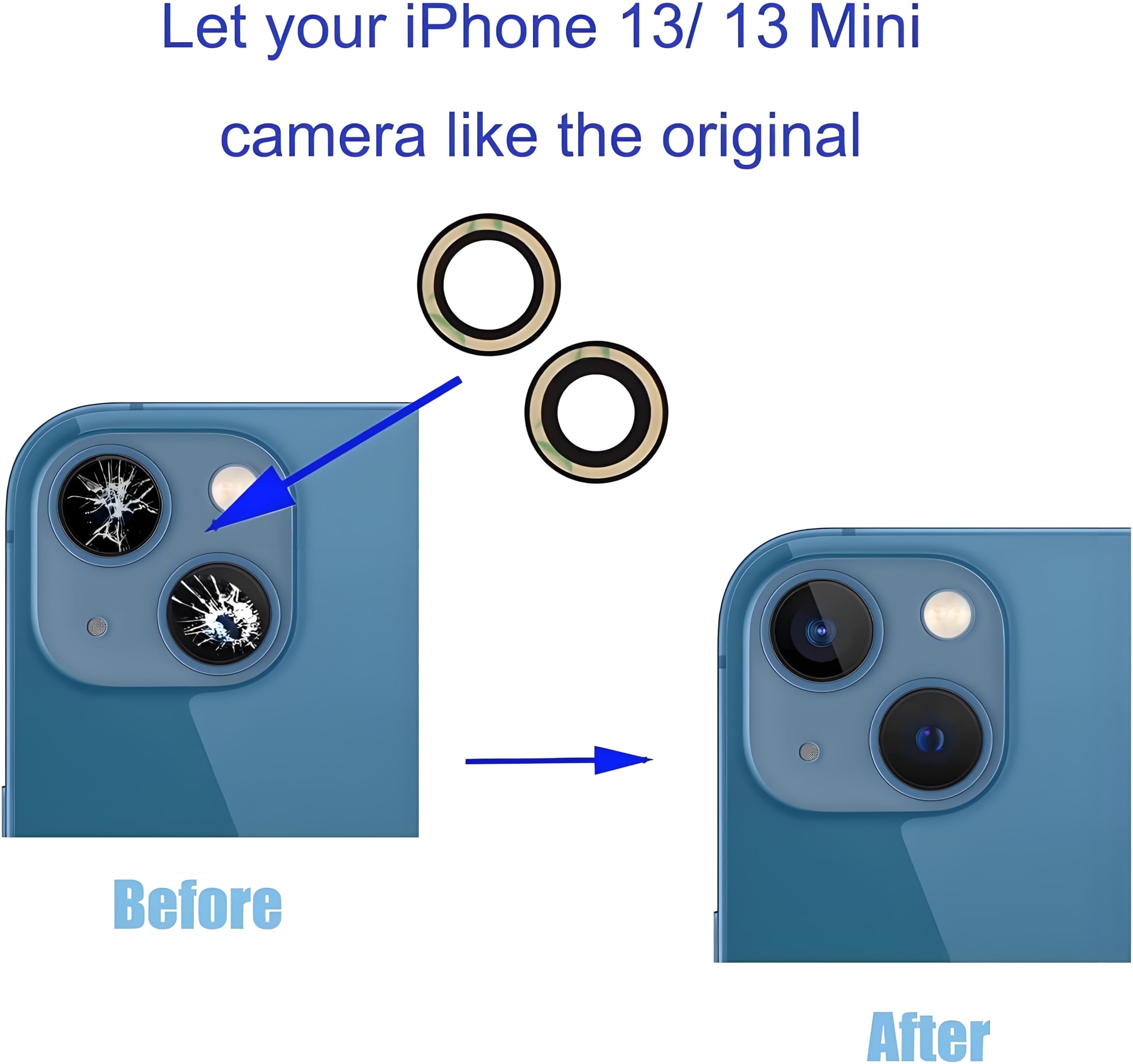 Lentille De Caméra Arrière Pour IPhone 13 Et IPhone 13 Mini - Pièce De Rechange