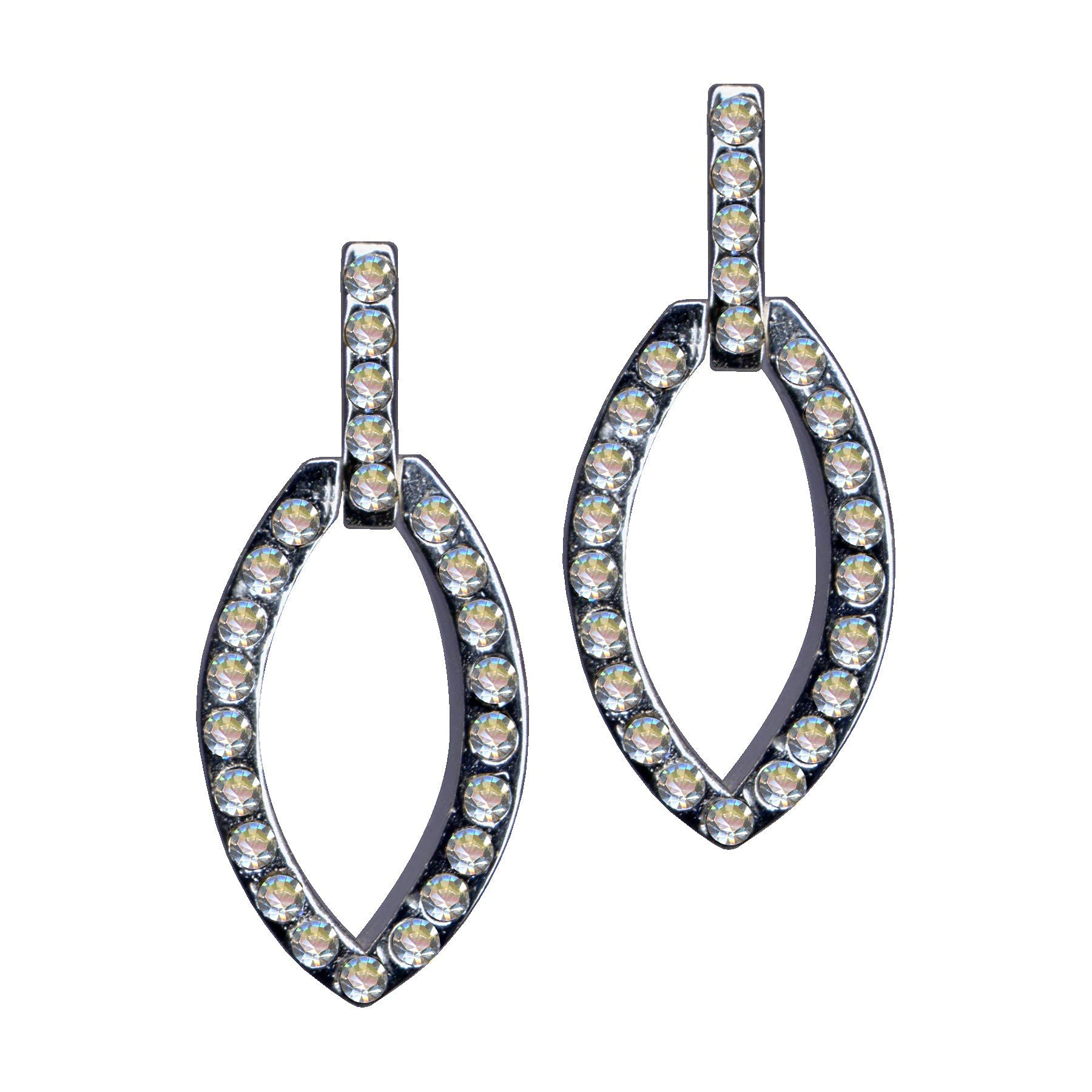Orecchini in argento Sterling 925 con zirconi e strass, per la speranza, il simbolo dell'emozione, il motivo, il colore bianco, stravagante, alla moda, trasparenti