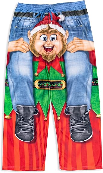 Dreamwave Christmas Santa Claus Adult Fleece Pajama Pants