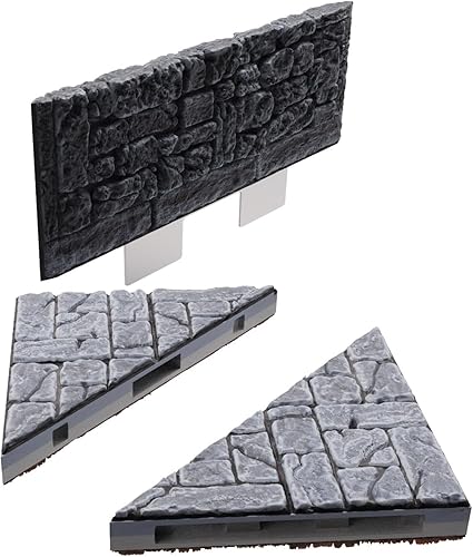 Vista 16 de Warlock Tiles: Base Set – Dungeon Tiles II Paredes de piedra de altura completa