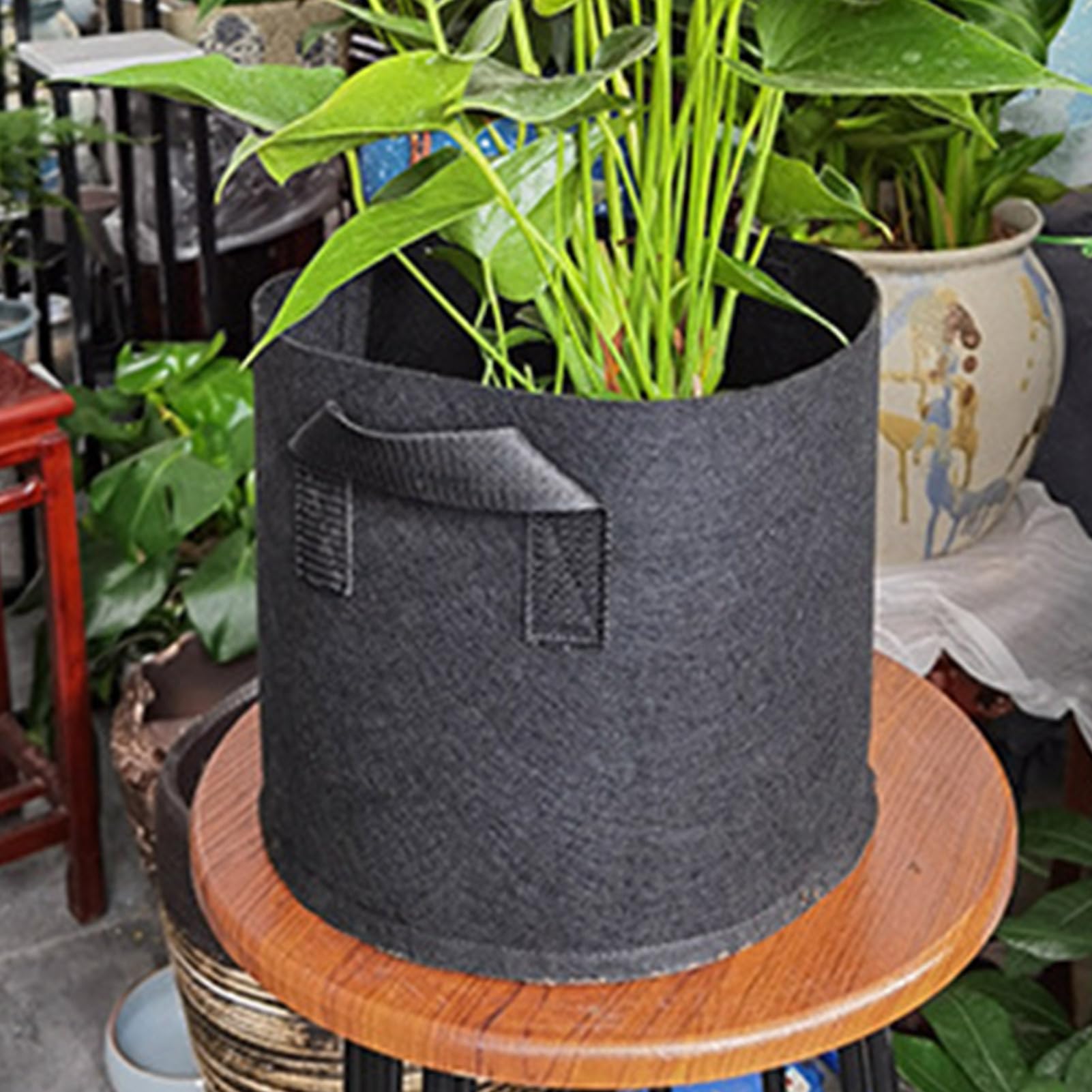 Sacs De Culture Pour 10 Conteneurs Non Tissés Portables Et Respirants | Pots De Jardin Non Tissés Épaissis Pour Le Jardinage En Extérieur Intérieur Balcon Serre Parc Et Plantation
