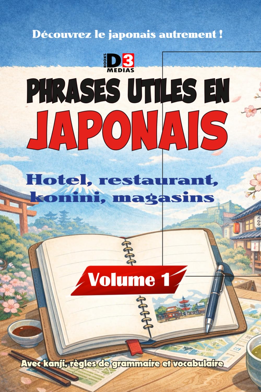 Phrases utiles en Japonais: Volume 1: Hotel, restaurant, konbini & magasins