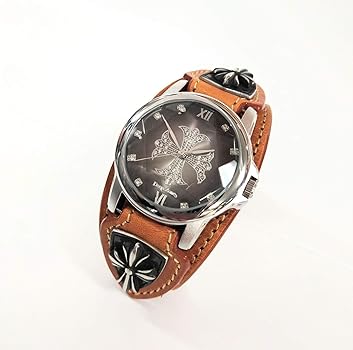 脅威の最高おしゃれアイテム 最高傑作 高品質 レザー柄 腕時計 KNIS KYOTO】レトロモダン 日本製 自動巻き 腕時計 革ベルト レザー