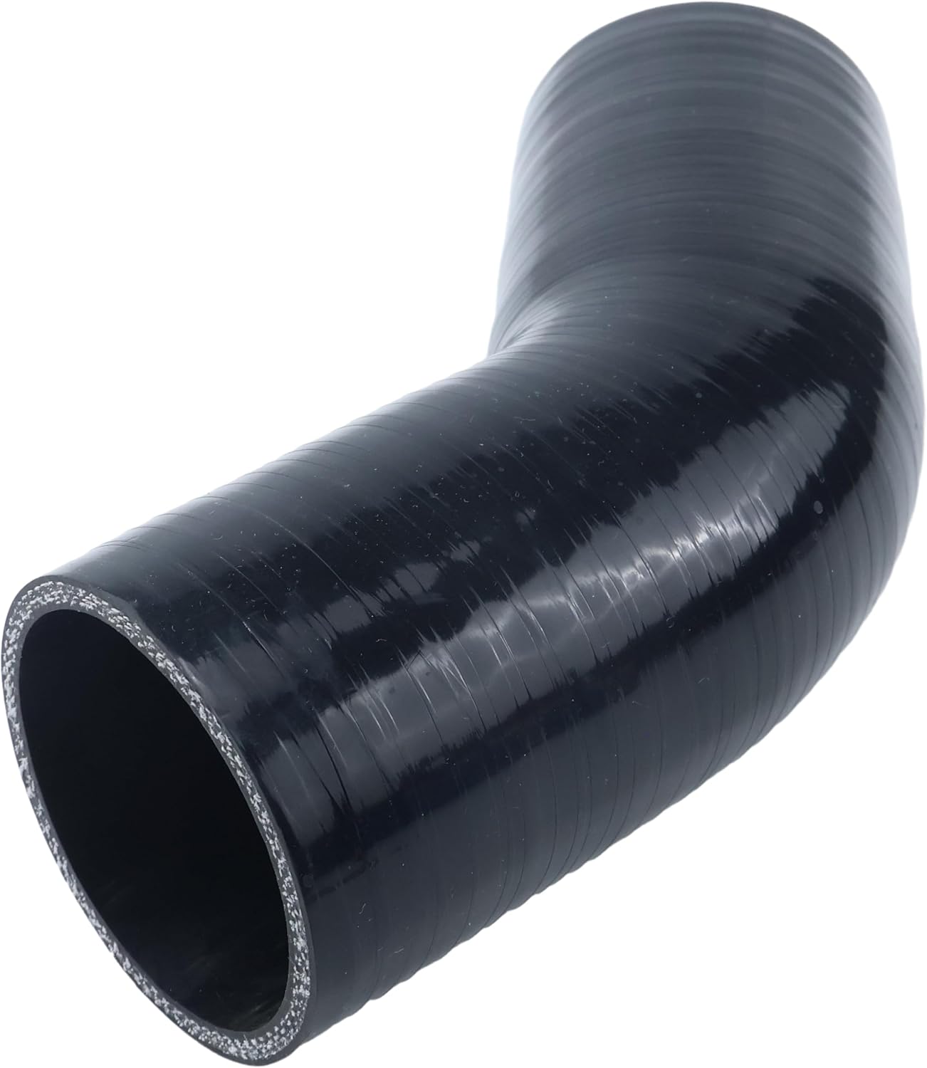 2.5‘’ 63mm ID 45 Degree Elbow Intake Intercooler Coupler Hose 4-Ply, Length 102mm, Wall Thick 5.4mm, 2 1/2 inch Pipe Silicone Hose Black