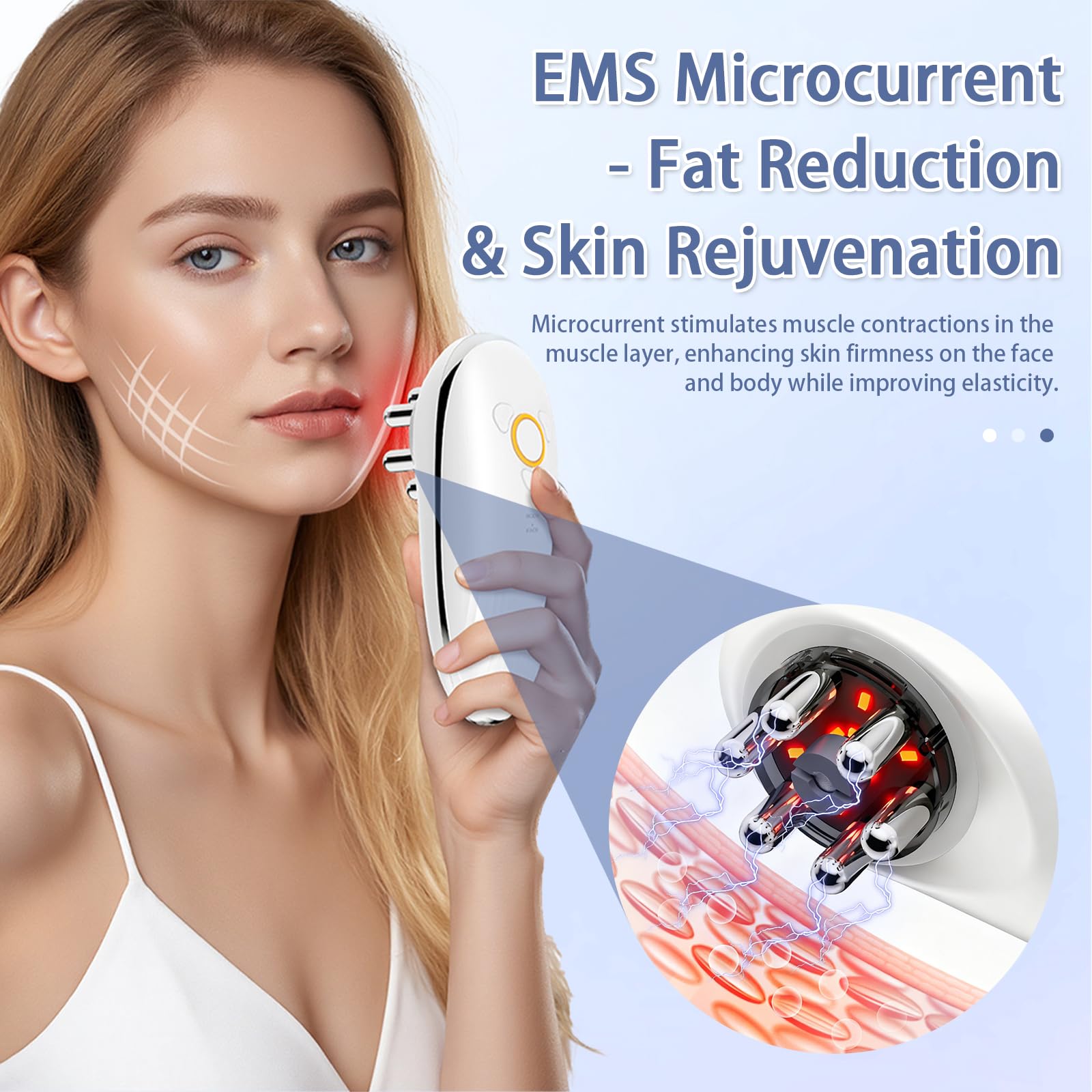 Apparecchio di Massaggio con Suczione 4 in 1, Modellazione e Rinfrescare, EMS Microcorrente Luce LED Calore per Lipedema Addome Gambe Piede Fascie e Drenaggio Linfatico