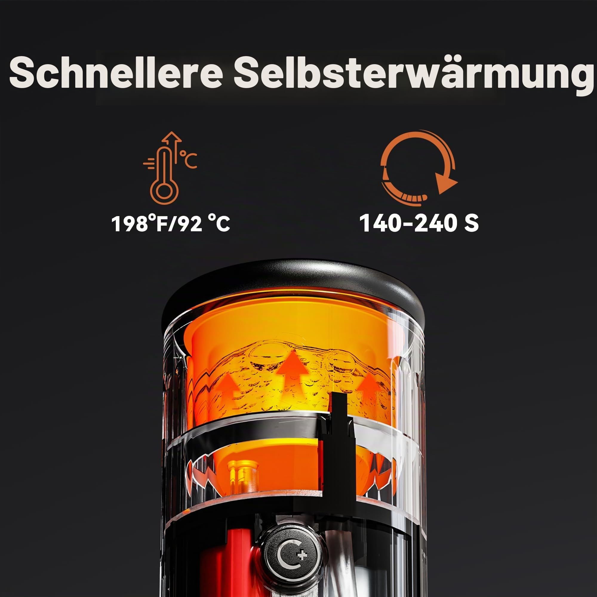 CERA+ CERApresso Tragbare Espressomaschine 20 Bar für NS-Kapseln & Gemahlenen Kaffee, Elektrische Reisekaffeemaschine