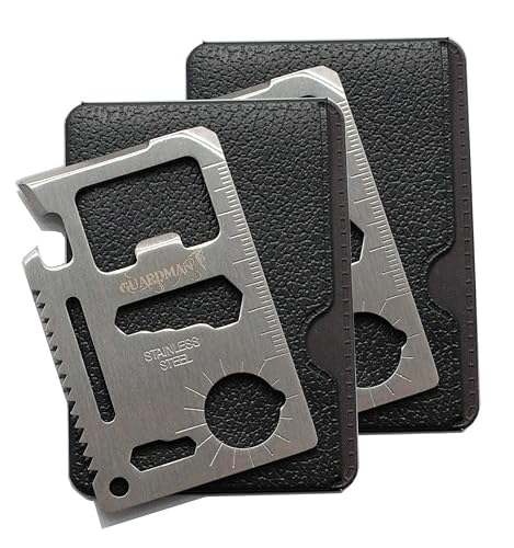 GUARDMAN Fathers Day Gift 2-Pack 11-in-1 Credit Card Multitool –