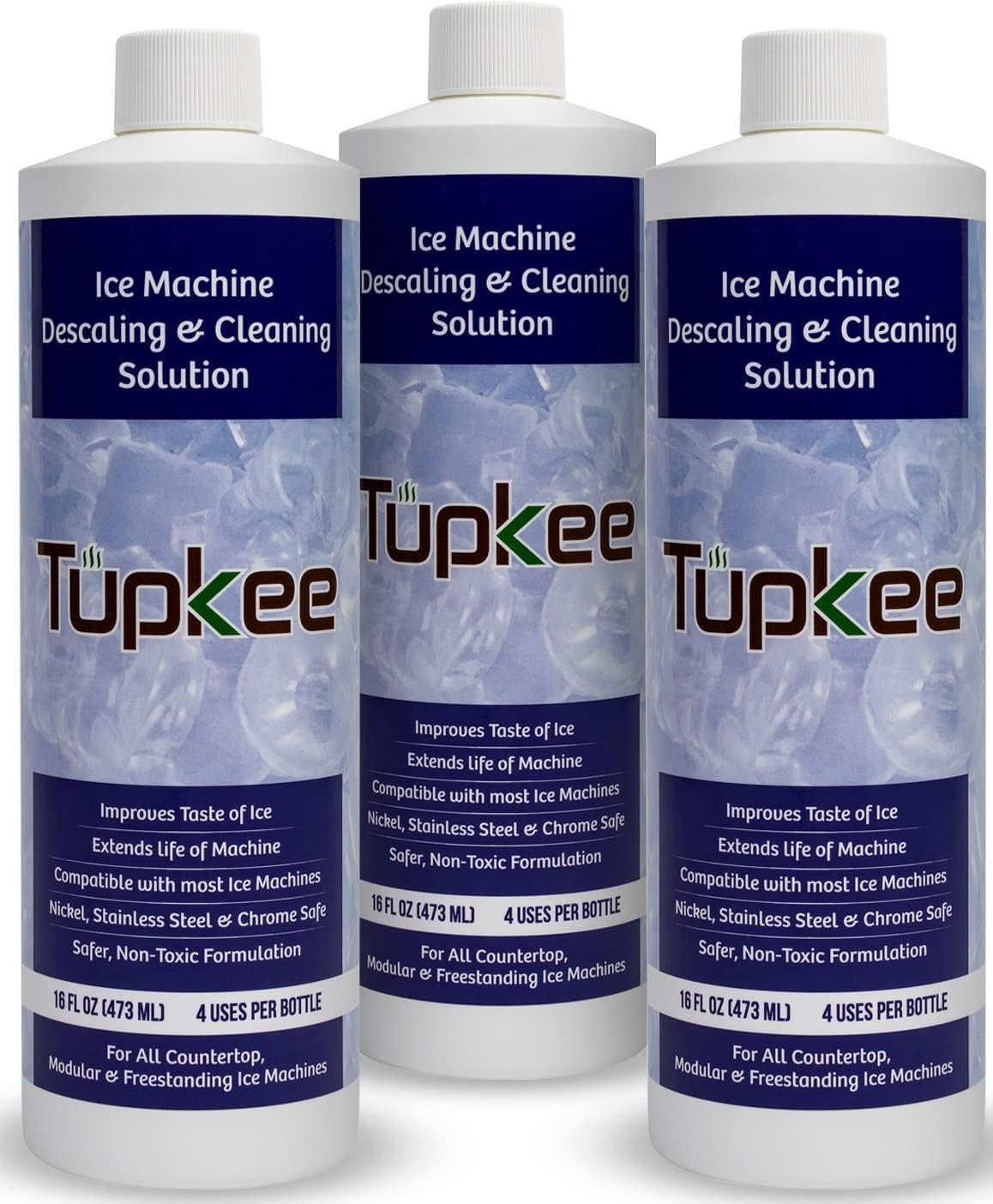 Tupkee Ice Machine Cleaner and Descaler 16 fl oz, Nickel