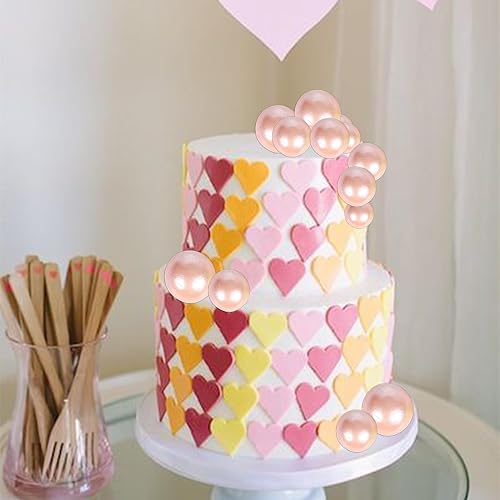 Miniatura 125 de Rsstarxi 30 piezas de bolas de burbujas para decoración de tartas, bolas de espuma, mini globo para cupcakes, decoración de bricolaje para baby Oro