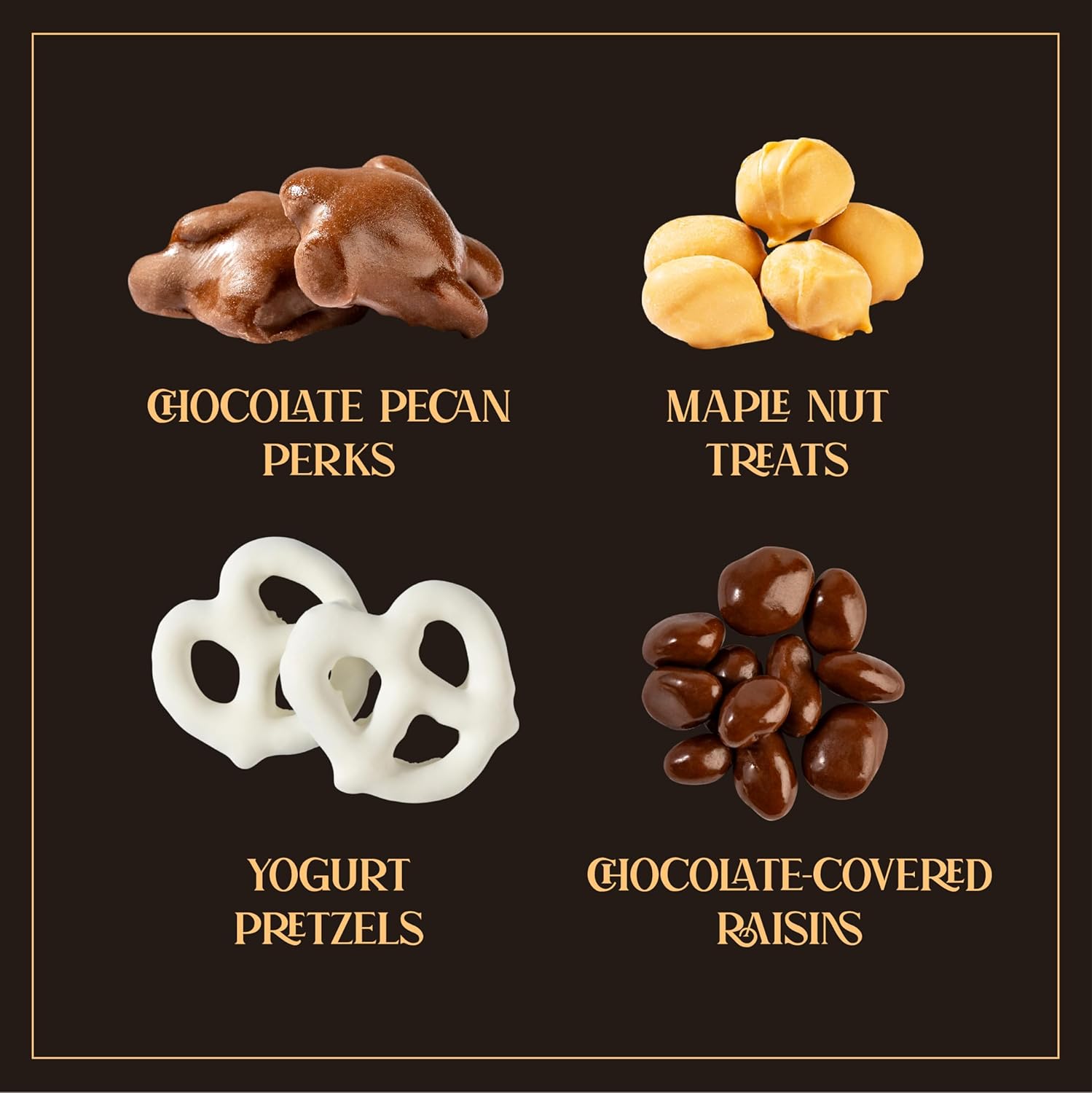 3-Pack Snackberry Gourmet Chocolate Gift Platter – Assorted Treats with Chocolate Pecan, Maple Nuts, Yogurt Pretzels & Chocolate Raisins – Perfect Holiday, Birthday & Corporate Gift Box