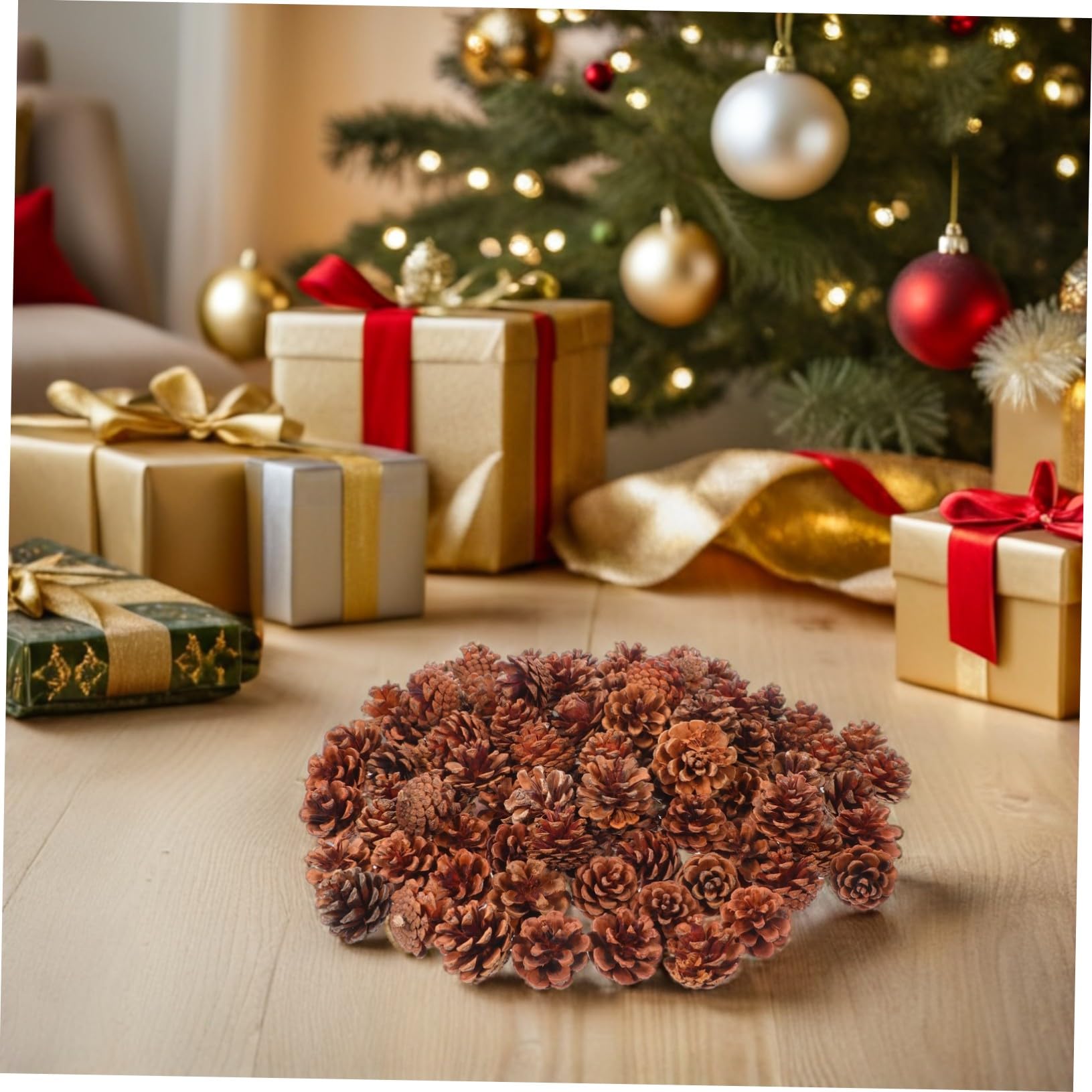 130stücke Kleine Tannenzapfen für Herbst Winter Thanksgiving und DIY-bastelarbeiten als Vasenfüller oder Dekoration