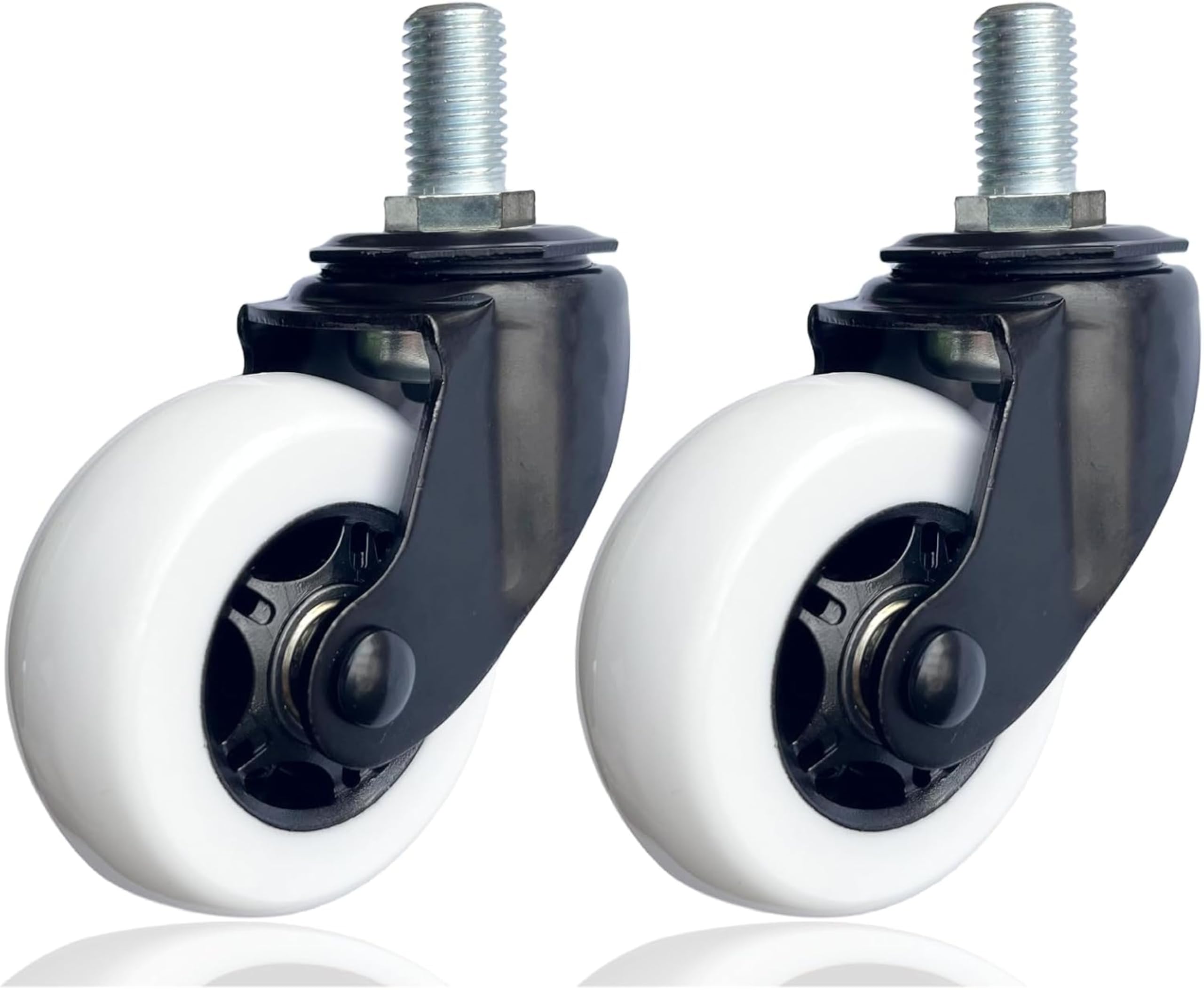 2PCS Complete Caster Wheels Premium Reliable Replacement for Razor Crazy Cart - 76mm x 30mm, Perfect Fit, Easy Installation, Compatible with Crazy Cart XL, CC & DLX, Part No.W25143461058