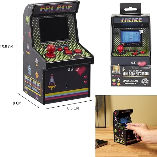 Miniatura 8 de MG3314 - Mini arcade Bolardo 240 Juegos Clásico Retro Drugstore Regalo Entretenimiento Gadget Diversión