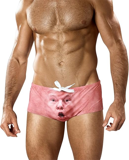 Amazon Sat Night Jp メンズ ボクサー型スイムウェア 男性 水着 個性的 面白い トランプ プーチン 海 フィット ローライズ 水着 通販