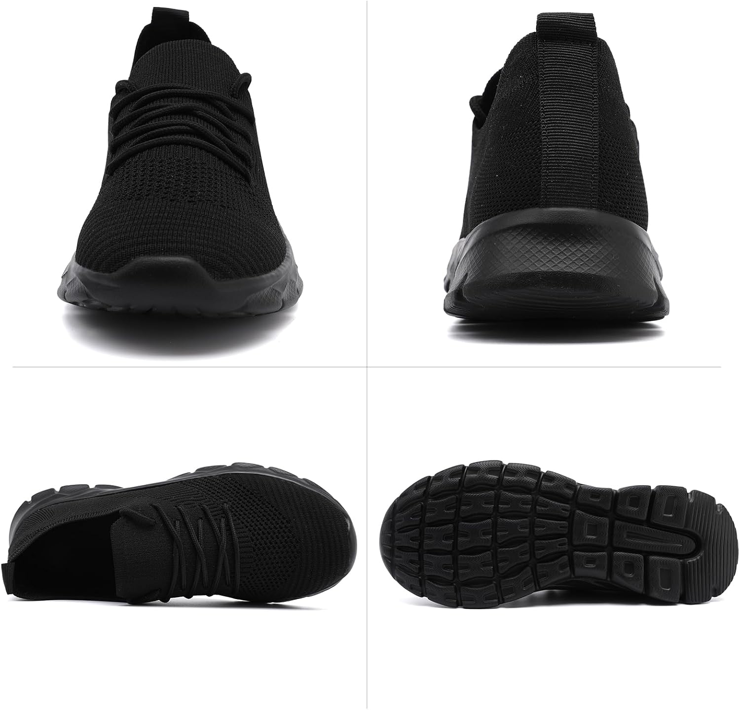 Womens Tennis Shoes Breathable Running Shoes Lightweight Mesh Casual Fashion Sneakers for Gym, Walking, Athletic Workout Footwear Size 7 Black - Image 6