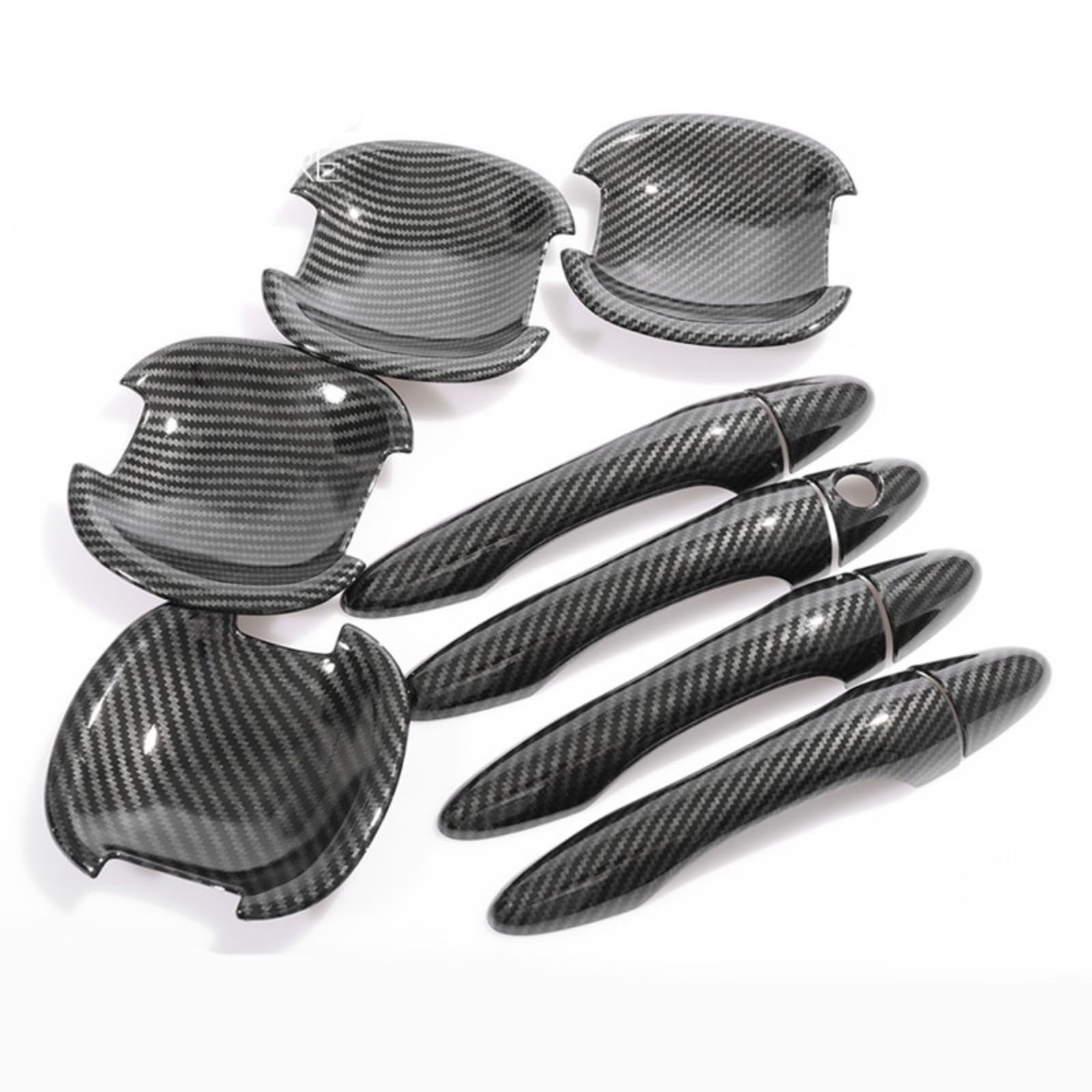 Garniture poignée de porte carbone Sportage MK3 look chrome et finition premium