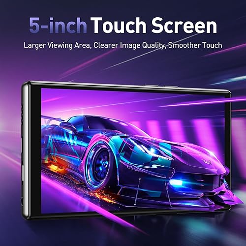 Miniatura 2 de AGPTEK Reproductor de MP3 de 5 '' 128GB con Bluetooth y WiFi, pantalla táctil T09 Andriod 13 Reproductor de música con Spotify, Audible, YouTube,