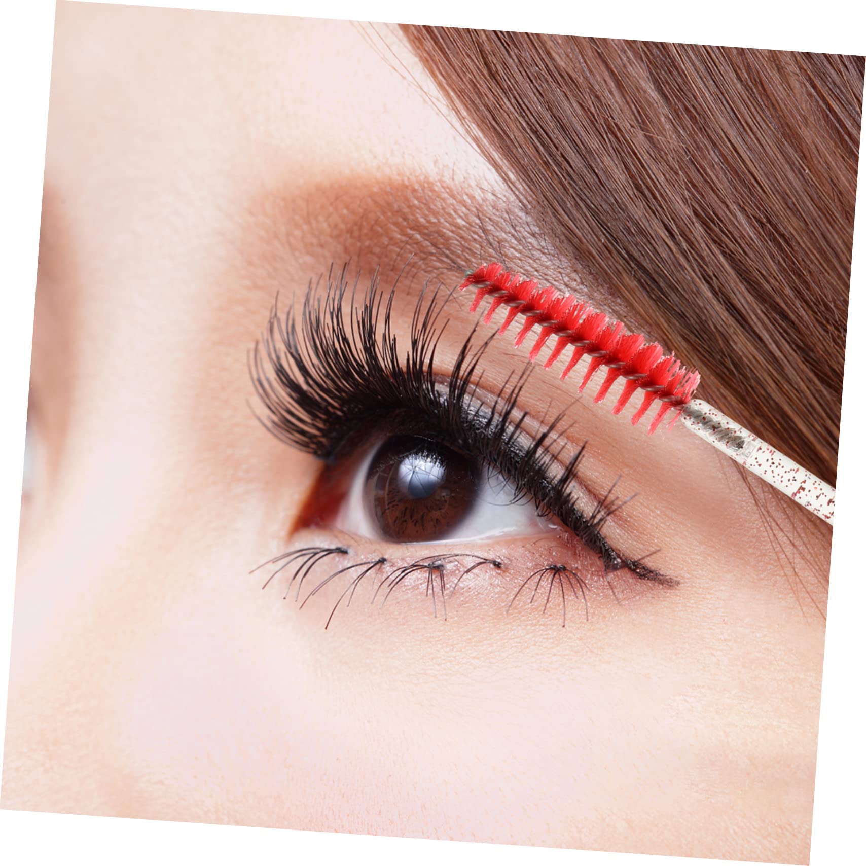 FOMIYES Lashes Eyelash Mascara Portable Tube 10pcs Lash Brush Wands for Home Use