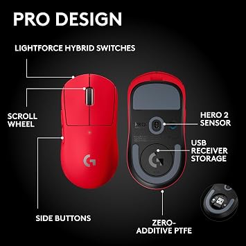 Logitech G PRO X Superlight 2 SE Wireless Gaming Mouse - Red