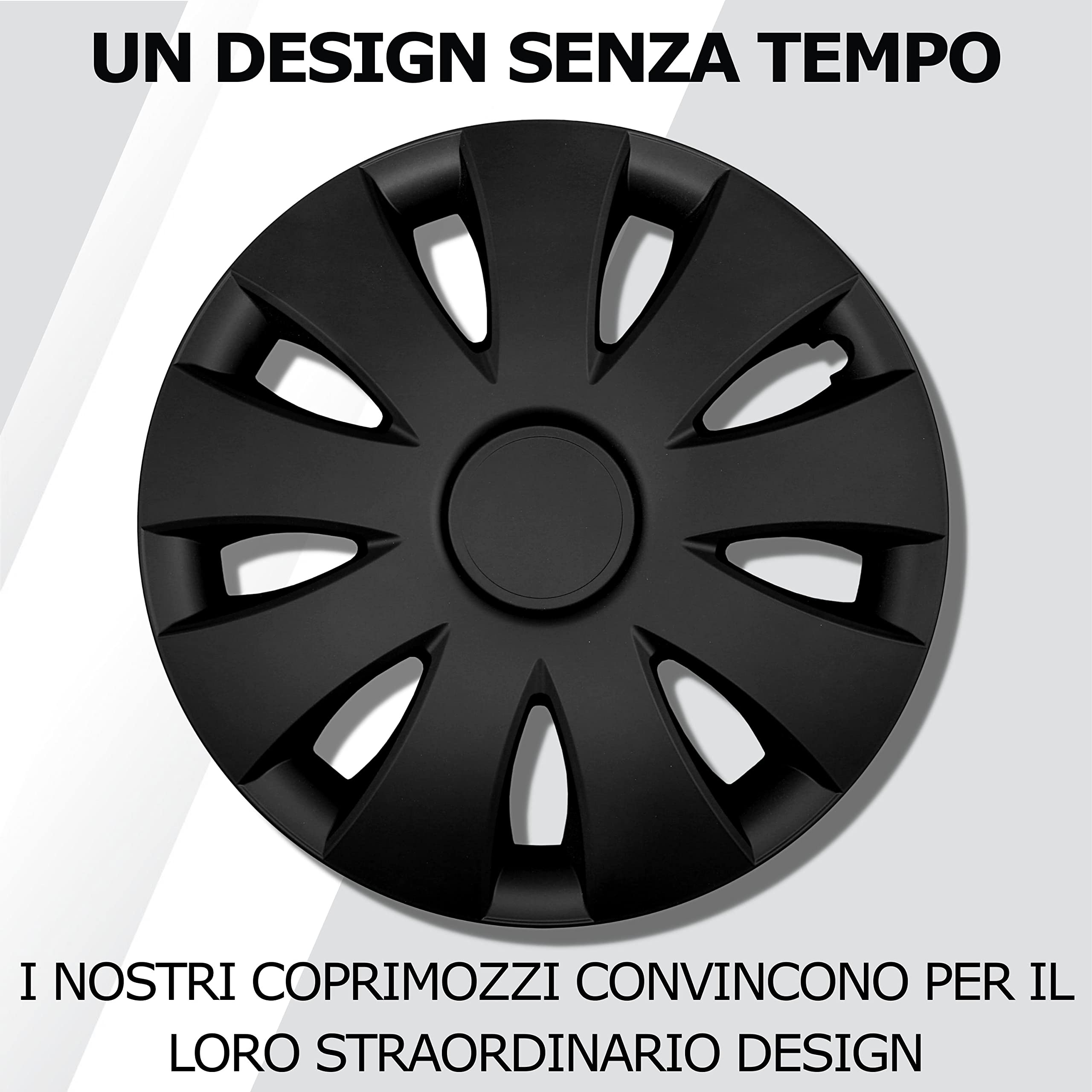Set di 4 copricerchi in argento da 17 pollici Imperium, da 14 a 17 pollici, per la maggior parte delle marche di auto e cerchioni in acciaio, tappi