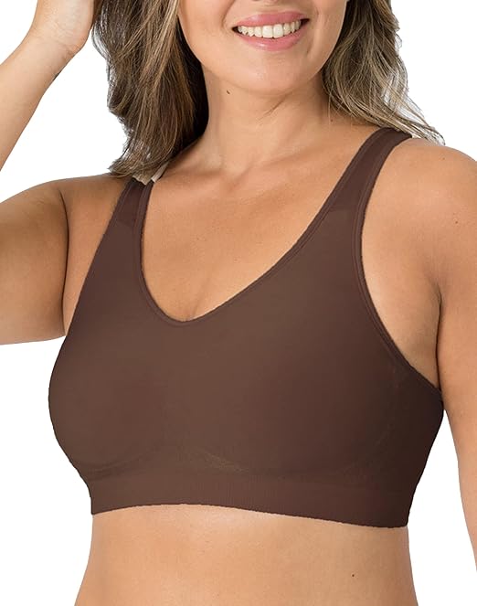 Buy SHAPERMINT Compression Wirefree High Support Bra for Women Small to  Plus Size Everyday Wear, Exercise and Offers Back Support, Chocolate, Small  at Amazon.in