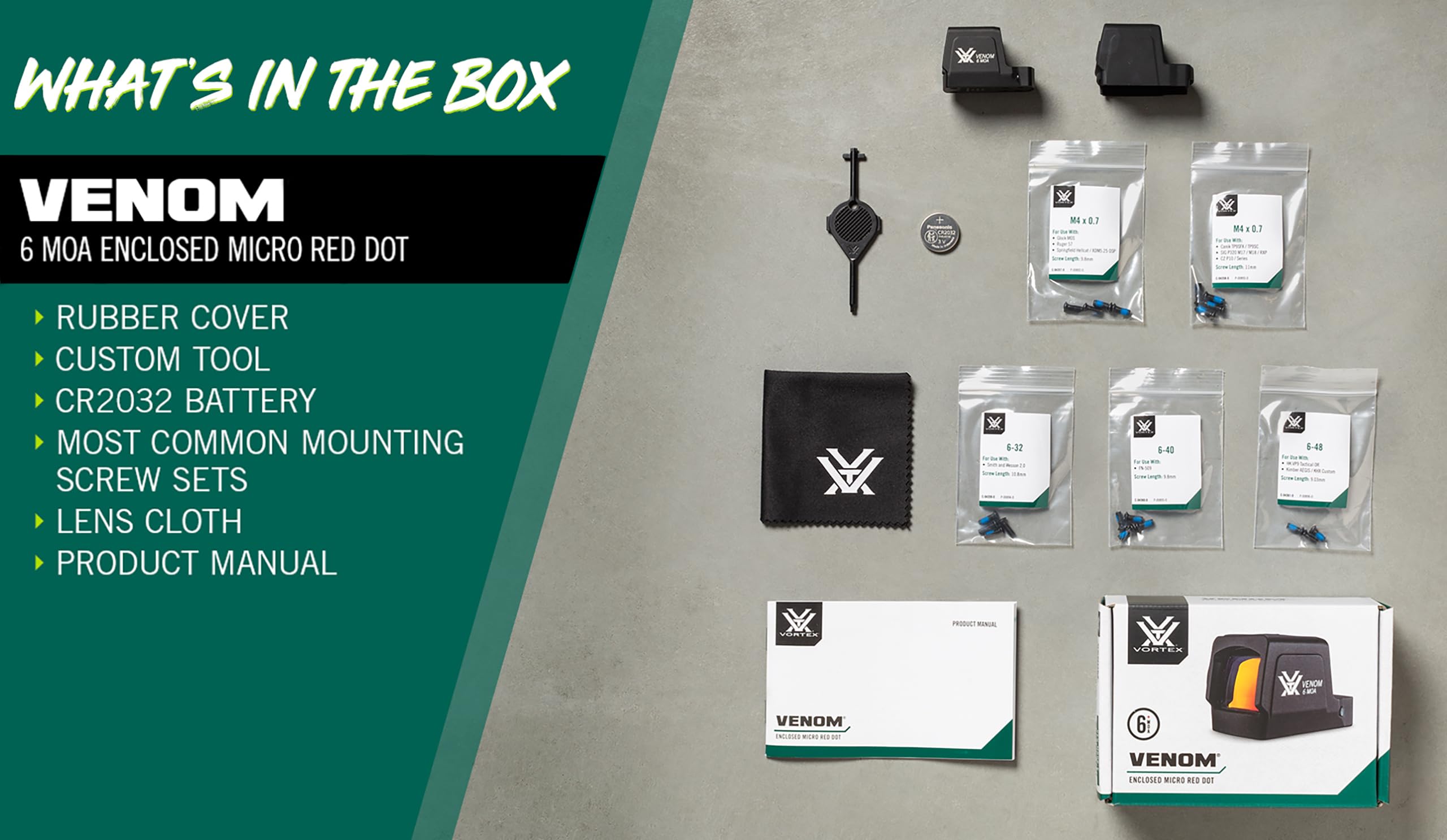 Vortex Venom Enclosed Micro Red Dot Sight - 6 MOA