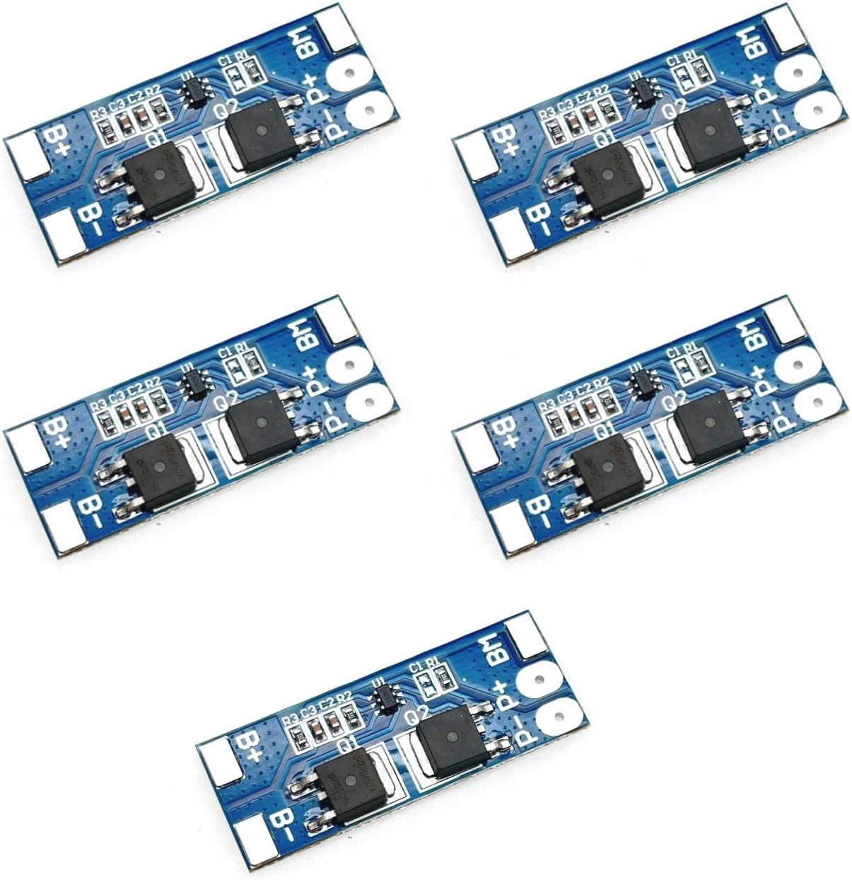 JZK 5PCS 2S 7.4V lithium battery protection board module, 7.4v 8.4V 2S BMS PCM Charge Discharge Protection Board for Li-Ion Lipo Battery 18650