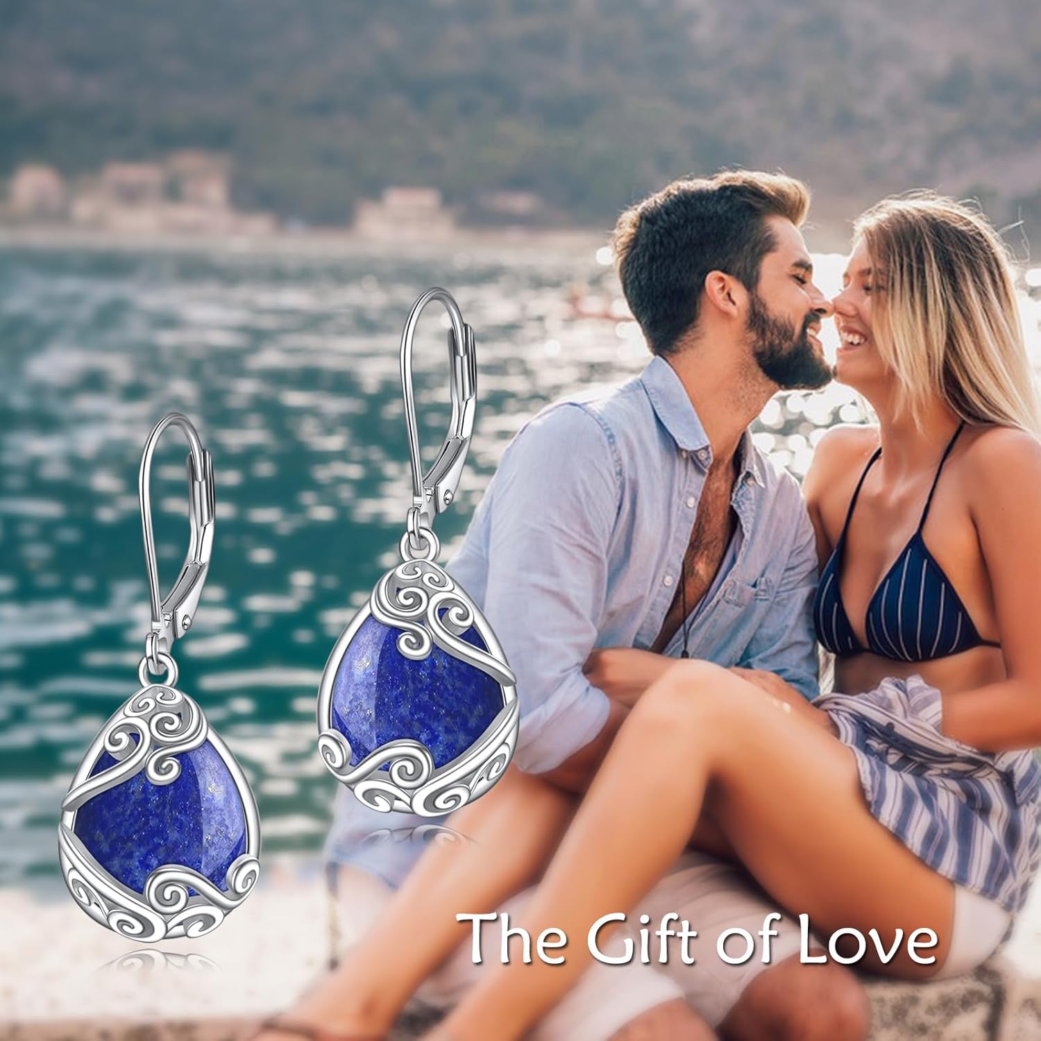 ムーンストーン フィリグリー ドロップ ダングル ティアドロップ イヤリング 925スターリングシルバー ムーンストーン レバーバッ