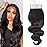 Body Wave Lace Top Closure Brazilian Human Hair Body Wave 4x4 Free Part Swiss Lace With Baby Hair Natural Black Color (10inch)