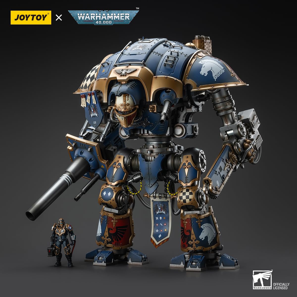 Toyverse JOYTOY 1/18 Figurka akcji Warhammer 40,000, Imperial Knights House Terryn Knight Paladin, model postaci ruchomych przegubów, 15 lat i więcej
