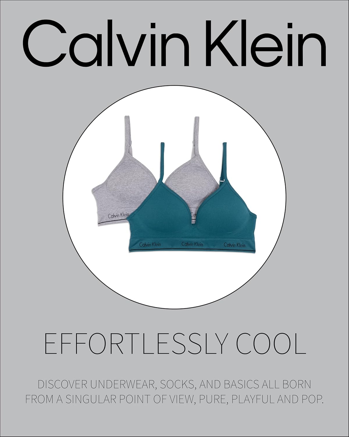 Calvin Klein Kids Girls' Seamless Hybrid Bra, Symphony, 32A - Image 5
