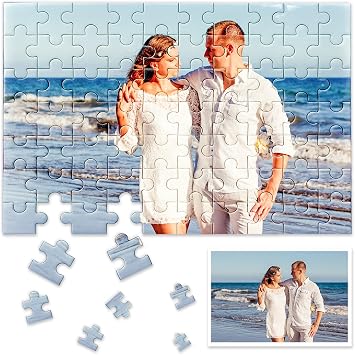 Personalised Jigsaw Puzzles for Adults 70 Piece6''x8'',Personalised Puzzle Frameless,Custom Puzzle Wooden Photo Jigsaw,Ideas Gifts for Family,Pet,Wedding,Graduate,Birthday,Valentine's Day
