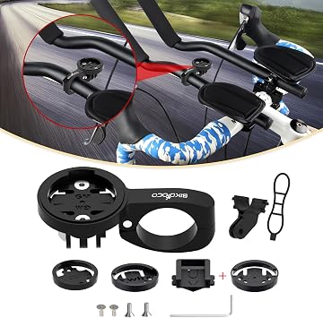 Bike GPS Computer Mount- Short Version Bike Computer Mount for Aero Bars, Black Aluminium Bike Mount for Garmin,for Combo & for GoPro Action Camera