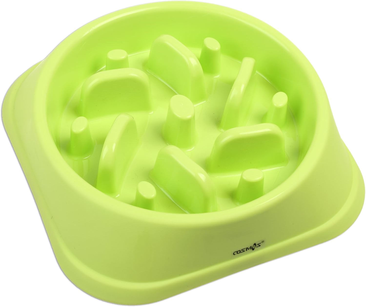 Cosmos Dog Slow Feeder Bowl Small Dog Pets Anti-Choke Food Dish, Light Green Color