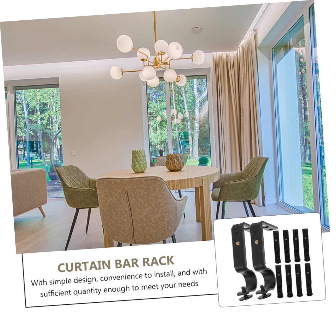 ABOOFAN 10pièces Supports de Tringle à Rideaux Muraux Résistants pour Installation Facile et Stable de Tringles