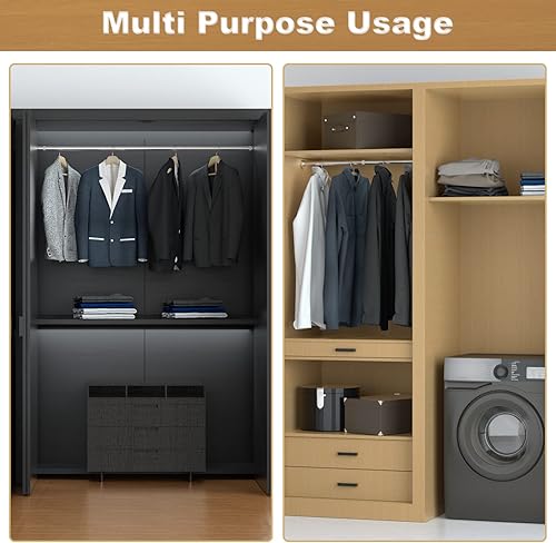 Miniatura 6 de CALCHELE Barra de armario ajustable de 30 a 40 pulgadas para armarios