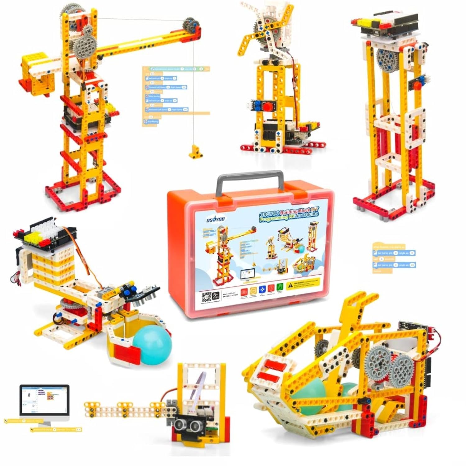 OSOYOORobot Building Block Set for Adults Teenagers Based on Arduino and MIT Scratch | Educational Robotic Programming Set with 6 Builds
