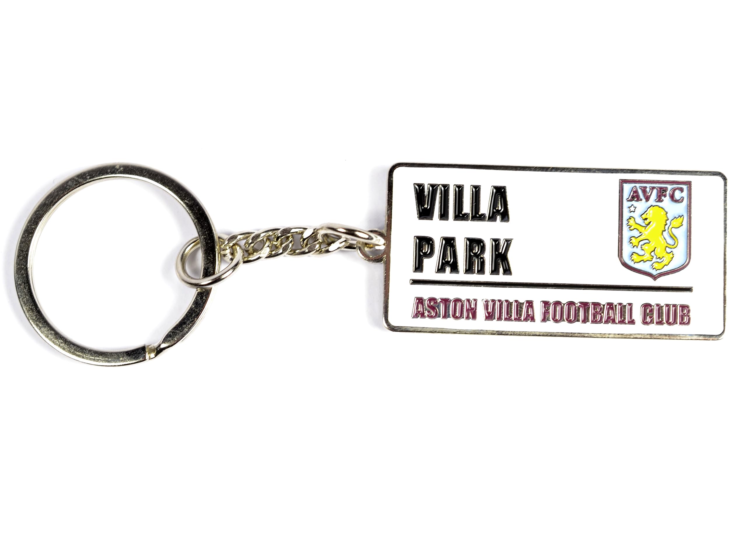 Foco Unisex Gold And Black Aston Villa Villa Park Street Sign Keyring With Club Crest