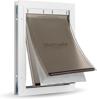 PetSafe Extreme Weather Dog and Cat Door - Aluminum Frame Pet Door - Large
