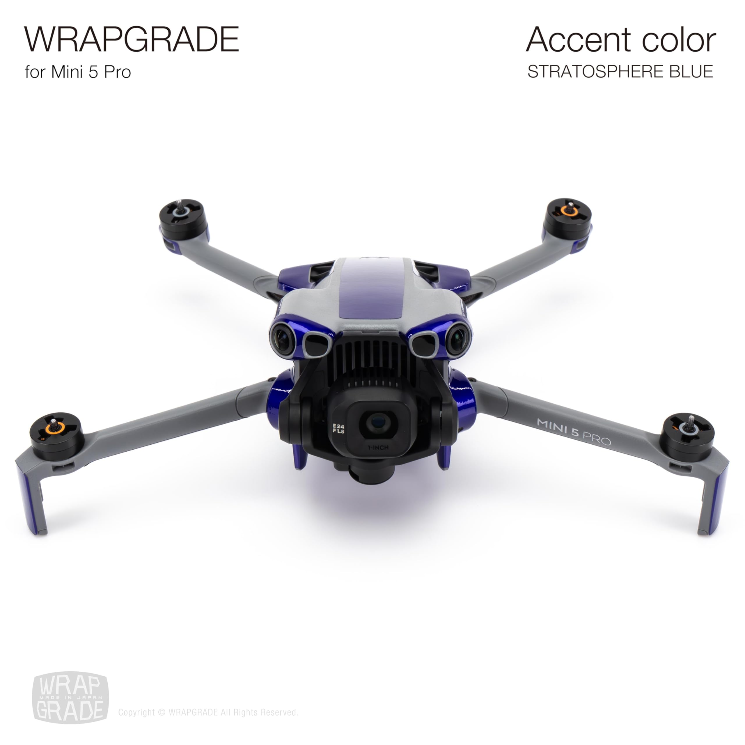 WRAPGRADE Skin Stickers Compatible with DJI Mini 5 Pro Accent Colour (Stratosphere Blue) - Image 2