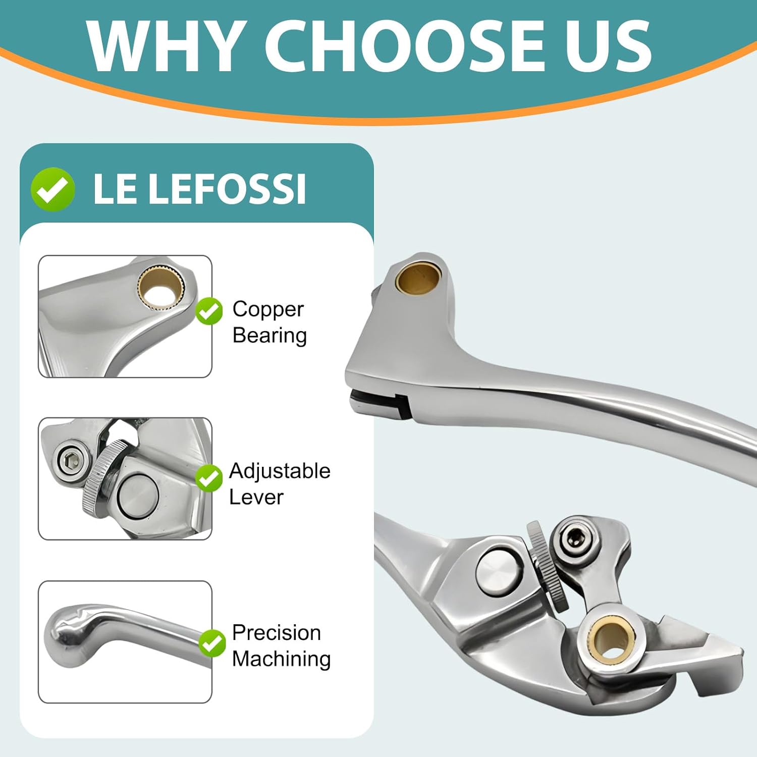 Premium Aluminum Motorcycle Brake & Clutch Lever Compatiable with Honda CBR 600 F1/F2/F3/F4/F4i 1987-2007 CBR 900 RR 1993-1999 CB 900 919 Hornet 2002-2006 CB 600 Hornet 1998-2006 Polished