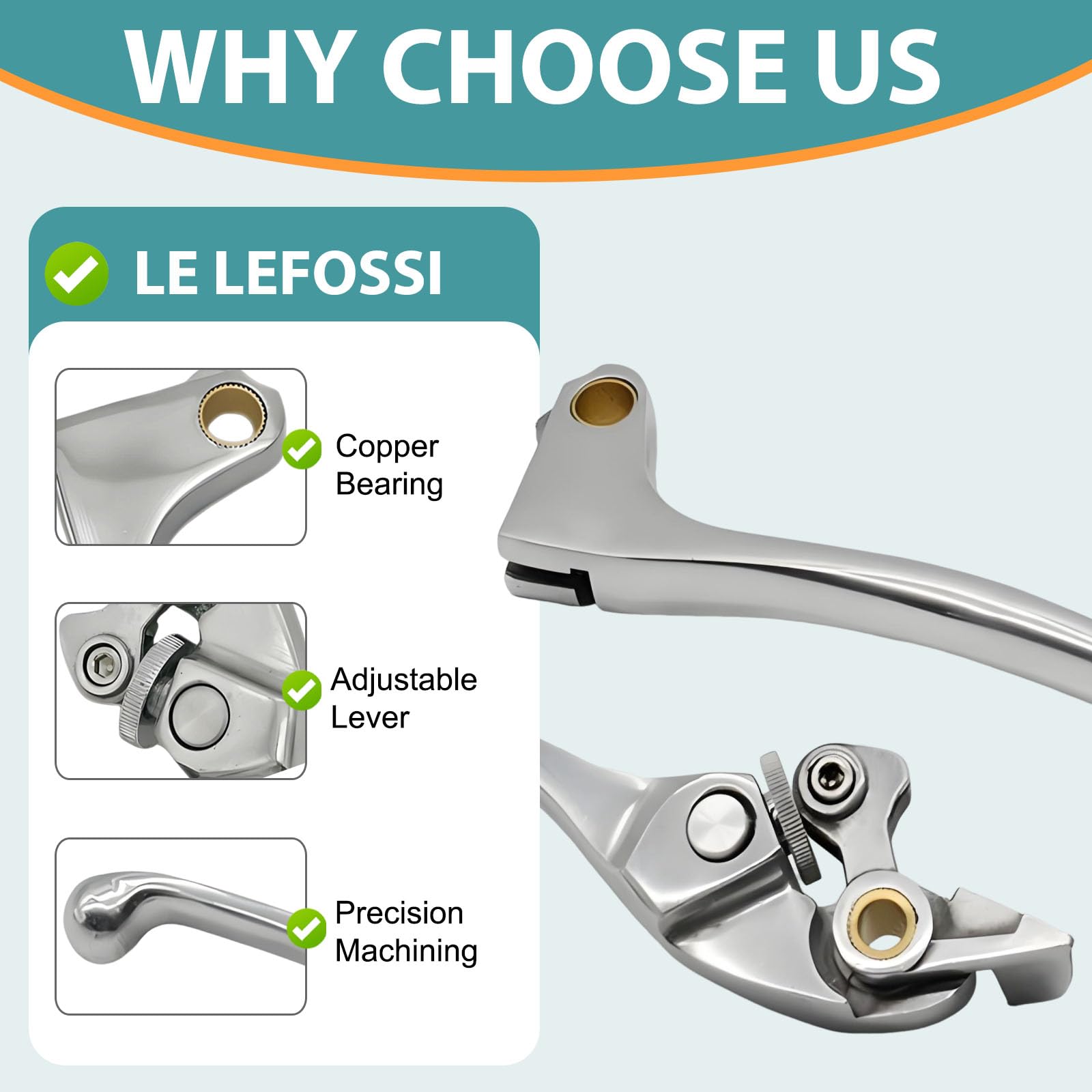 Leva del freno frizione motociclo Compatibile Honda CBR 600 F1 F2 F3 F4 F4i 87-07 CBR 900 RR 93-99 CB 900 919 Hornet 02-06 CB 600 Hornet 98-06 Polished Silver