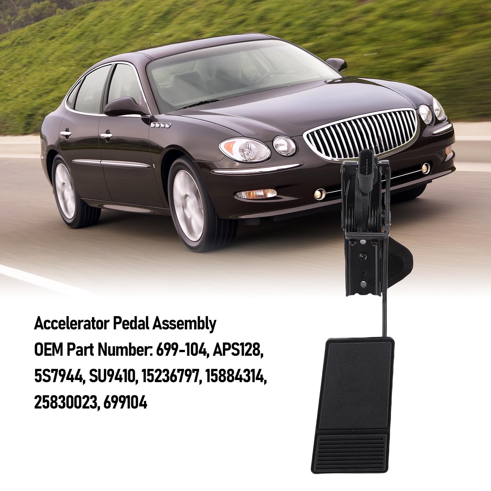 Generic Sensor de Precisión del Conjunto del Pedal del Acelerador Equipado para Ajuste para Allure 2005-2008 Montaje en Piso con Terminal de 6 Cuchillas