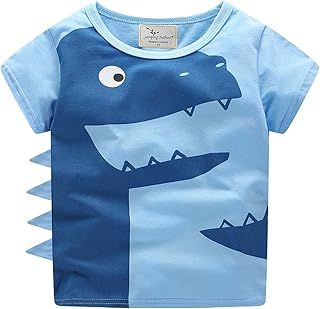 CHJUZI Baby,Clothing,Baby Boys 0-24m,Tops,T-Shirts Baby Boy Tees Cotton Short Sleeve Round Neck Printing Dinosaur T-Shirt