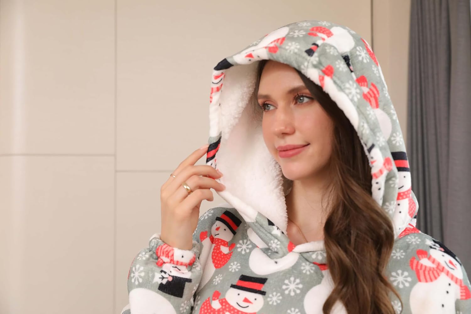 Wearable Blanket Hoodie for Adults, Oversized Sherpa Fleece, Soft & Cozy Hooded Blanket, Warm Gift for Men & Women - Image 6