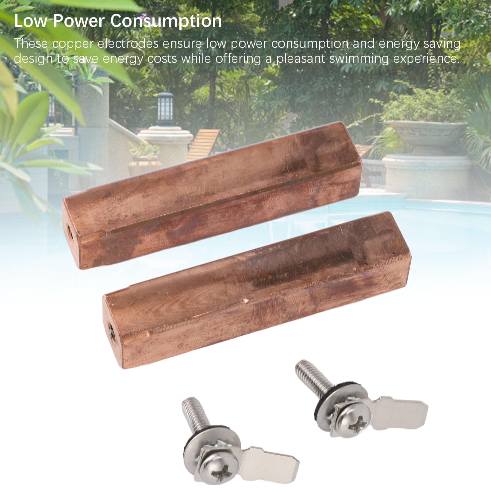 Tbest Electrodos de Cobre para Piscina, Diseño de Ionización Efectivo