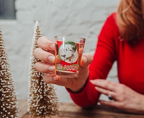 Miniatura 3 de A Christmas Story Quotes - Juego de 4 vasos de vaso de chupito de whisky de 2 onzas